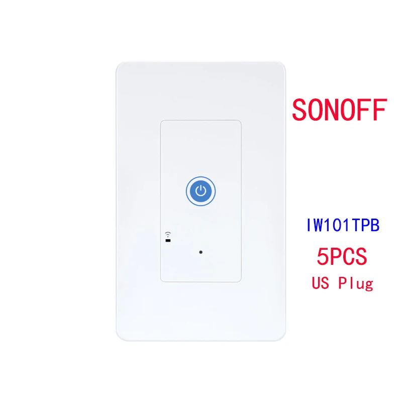 1/2/3/5 шт./лот SONOFF IW100/IW101 по выгодной цене умного Wi-Fi Мощность мониторинга розетки и переключатель с Amazon Alexa и Google Assistant - Комплект: IW101TPB 5PCS