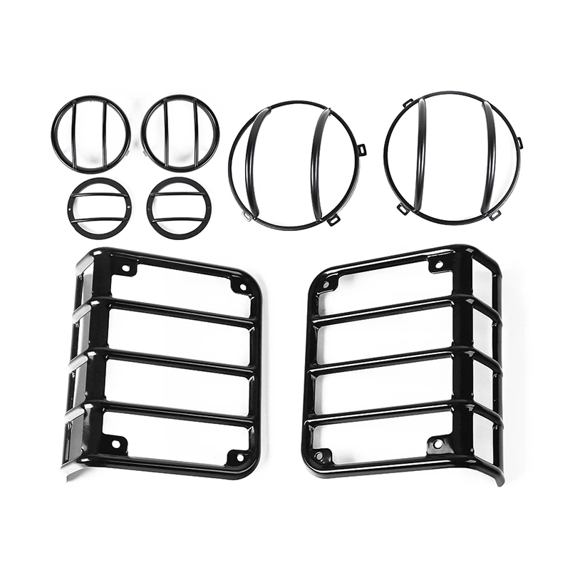 Колпаки SHINEKA для Jeep Wrangler JK 2007- автомобильный головной светильник задний фонарь сигнальный светильник Защитная крышка для Jeep Wrangler JK - Цвет: U.S. Edition set