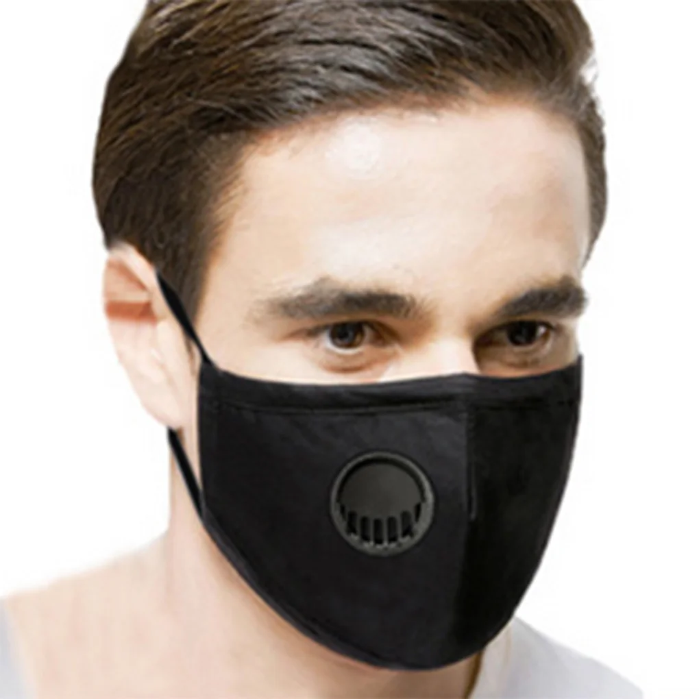 

PM2.5 Mask Valve Reusable Masks Cotton Unisex Mouth Face Mask with Filters