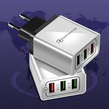 3 порта QC 3,0 настенное зарядное устройство USB зарядное устройство дорожная вилка адаптер питания для смартфона samsung Galaxy Note 9 S9 S8 S7 iPhone
