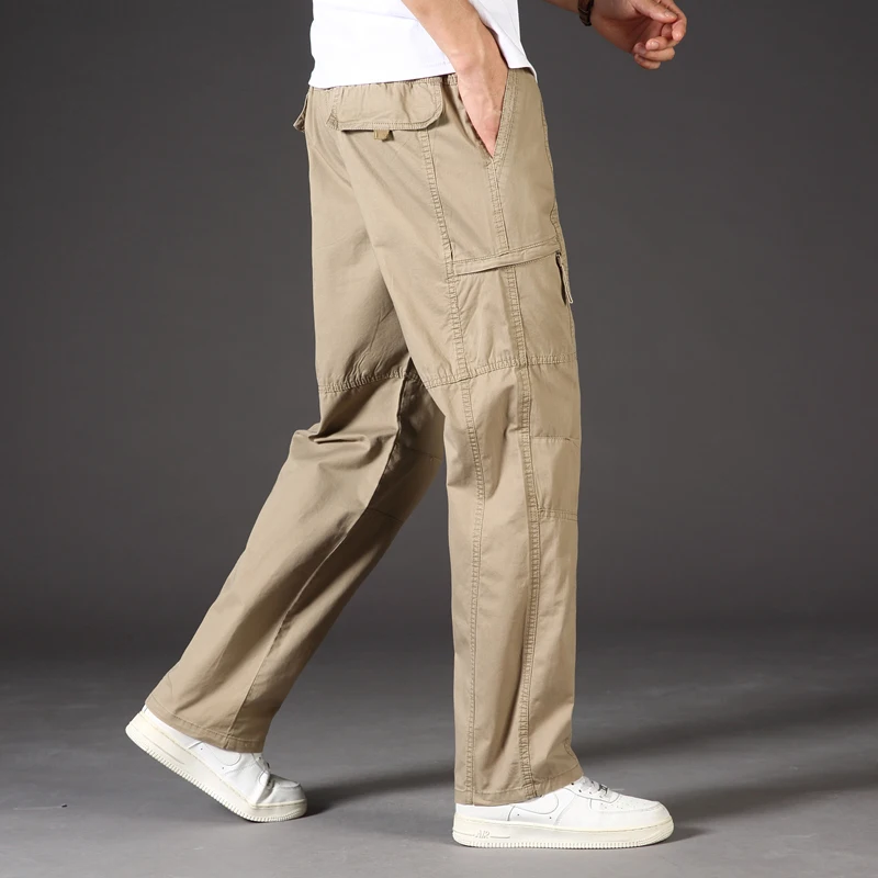 

Men's Tactical Pants Multi-pocket Large Size Overalls Sports Training Jogging High Quality Cotton Trousers Menswear