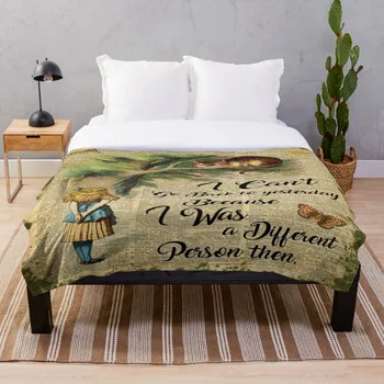 

Alice In Wonderland Quote Cheshire Cat Vin Throw Blanket Soft Sherpa Blanket Bed Sheet Single Knee Blanket Office Nap Blanket