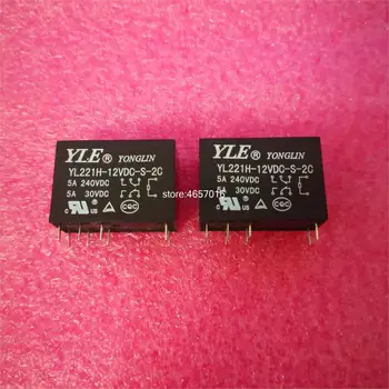 

10pcs/lot Relay YL221H-12VDC-S-2C 14F-2C-12V 8-pin double-5A