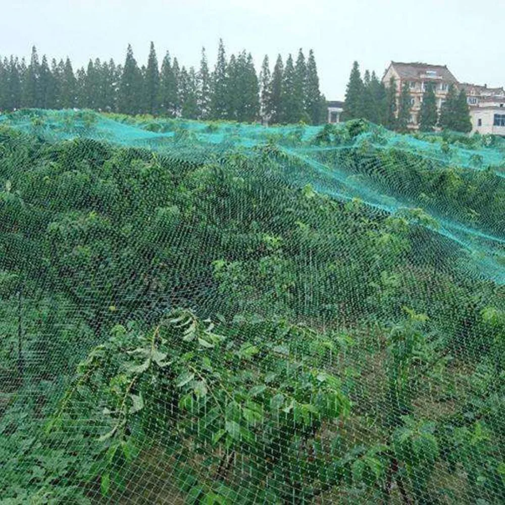 Садовая нейлоновая сетка для защиты растений 4x10 м/4x15 М/4x5 м/2x10 м/2x5 м сельскохозяйственная овощная сеть от птиц вьющаяся лоза рама 2 шт