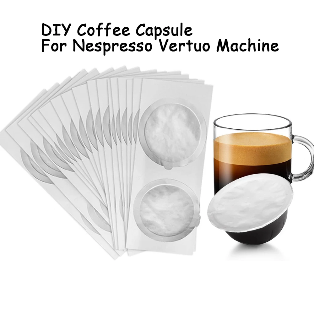 2022 Food Grade Nespresso Vertuo Refillable Cover Seal Sticker