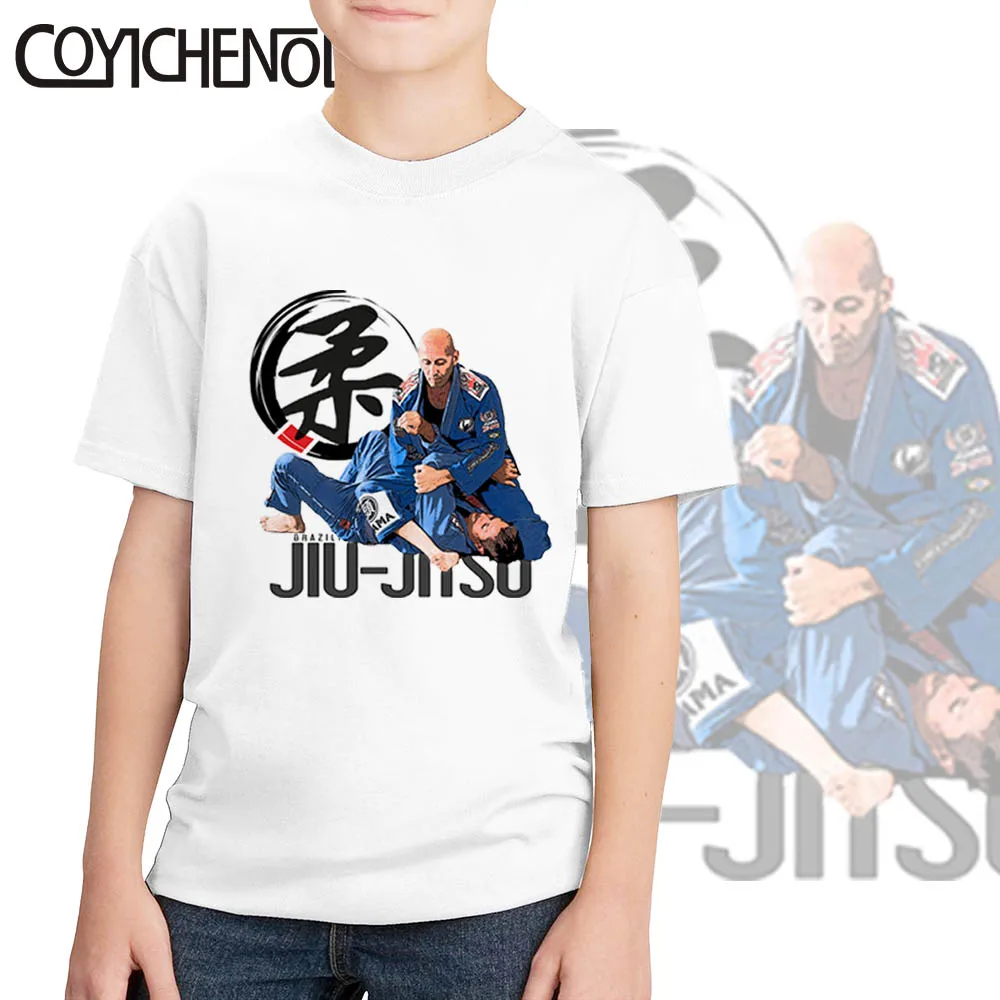 Jiu футболка джиу джитсу Jitsu (джиу джицу) gi 2020 милые дети размера плюс кавайная