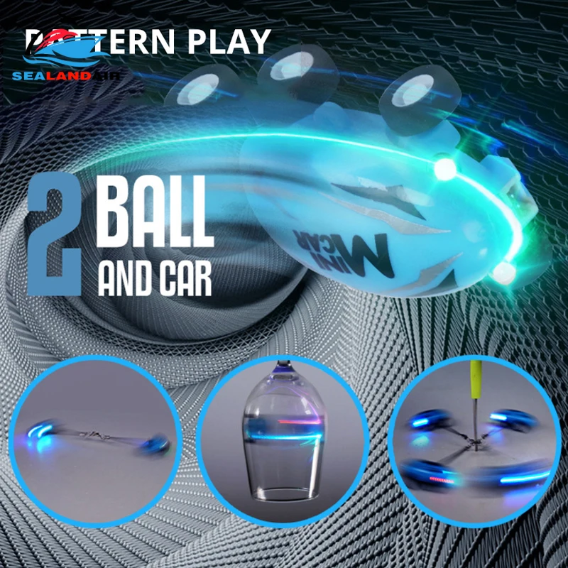 

2PCS Mini High Speed Stunt Car 360 Rotating Laser Chariot LED Light Flash Pocket Micro Racer Novelty Car Child Toys USB Charging