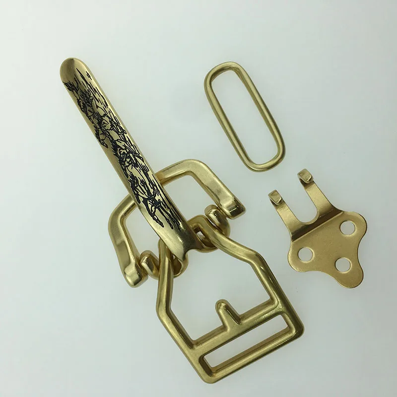 1 комплект = 4 шт. Meetee Твердый латунный ремень пряжки для мужчин DIY пояс Джинсы Кожа ремесло для 38 мм ремень аксессуары - Цвет: horse2