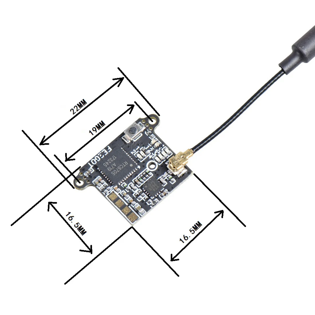 FE200T 5,8G 40CH FPV передатчик 25mW 100mW 200mW переключаемый AV 4,5-5,2 V IPEX VTX видео модуль OSD управление для RC гоночный Дрон