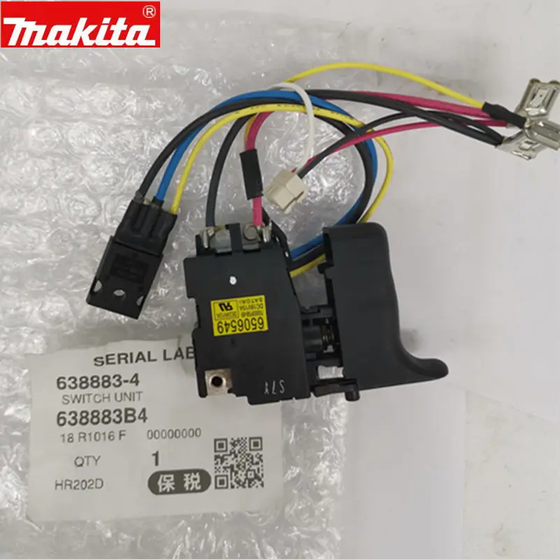 Makita 638143-4 Switch Unit - OEM Replacement Part For Various Makita Power Tools