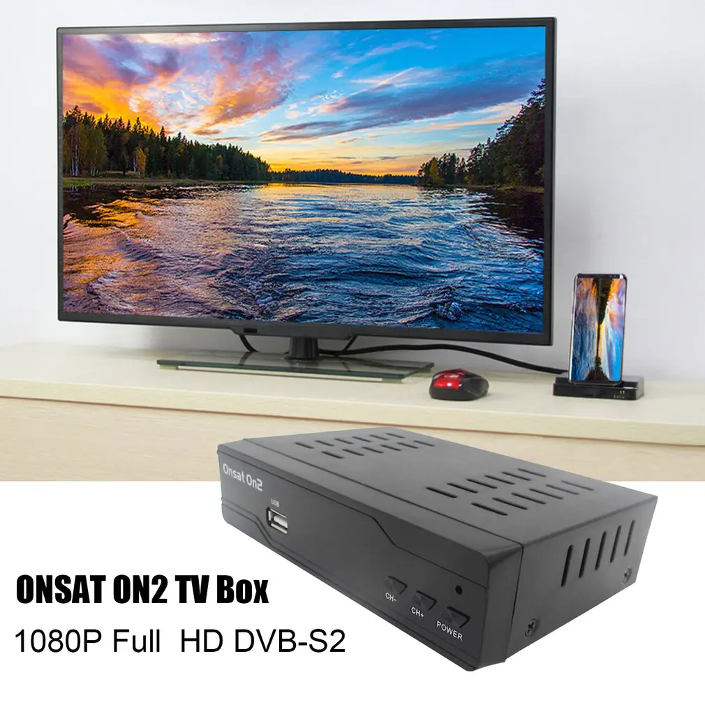 

On2 MPEG4 GPRS DVB-S2 decoder with Tcam 6months MYTV channels with Tcam code open Media Player Box EU plug