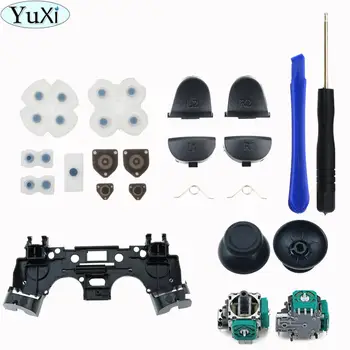 

YuXi L1 R1 L2 R2 Trigger Buttons 3D Analog Joysticks Thumb Cap Conductive Rubber For PS4 JDS-001 JDS-011 Controller Repair Set