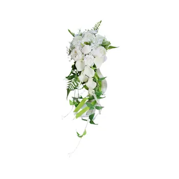 

1PC Bride Hand Tied Bouquet Simulative Calla Lily Wedding Bouquet Exquisite Bouquet Lifelike Bridesmaid Hold Flower