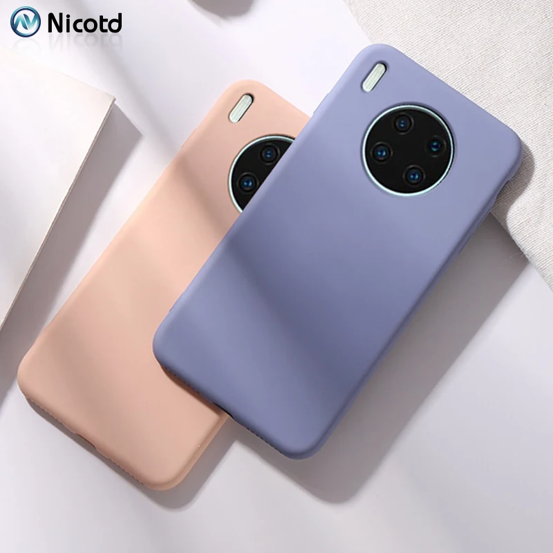 

Liquid Silicone Case For Huawei Mate 30 Pro Back Cover For Huawei Mate 20 Pro Rubber Soft Cases For Huawei P30 Pro Lite Capa