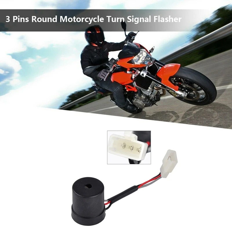 3 провода Pin круглое реле сигнала поворота мигалка для GY6 50Cc 60Cc 80Cc 125Cc 150Cc |