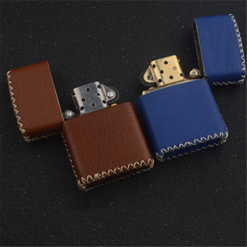 Винтажный кожаный чехол для зажигалки мужской карман Zippo Ordinary Plane Kerosene Machine