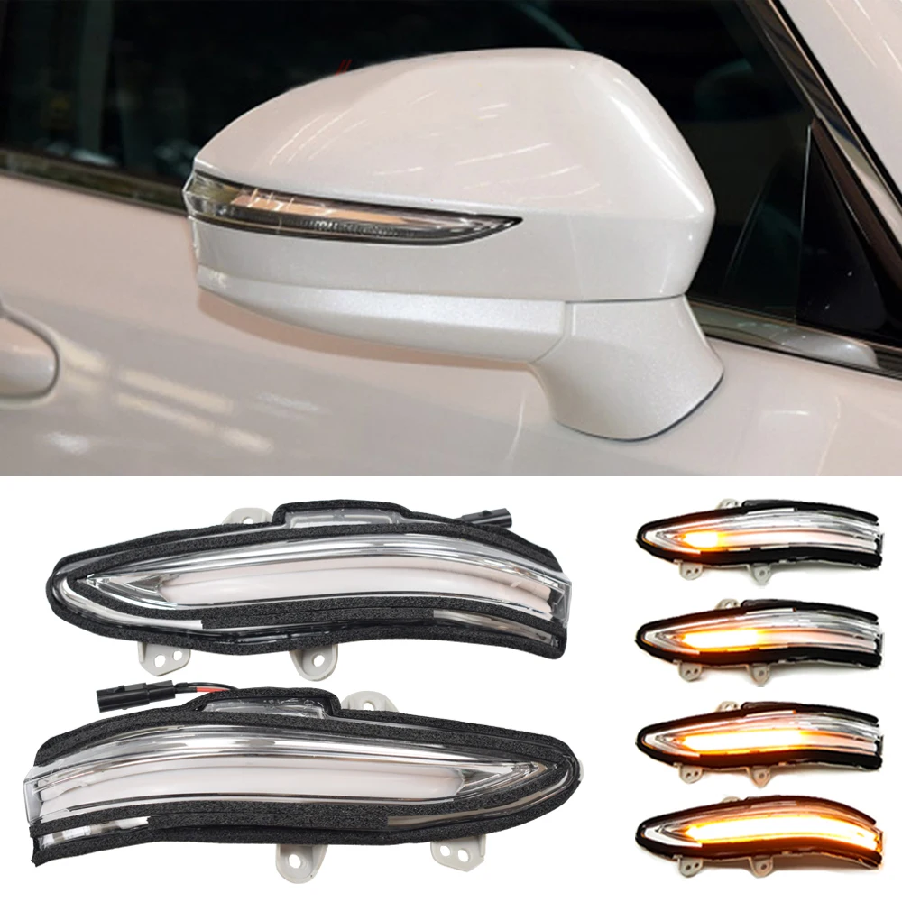 

2pcs Flowing Turn Signal Light LED Side Wing Rearview Mirror Dynamic Indicator Blinker For Toyota Crown 2013-2018 S210 4th.