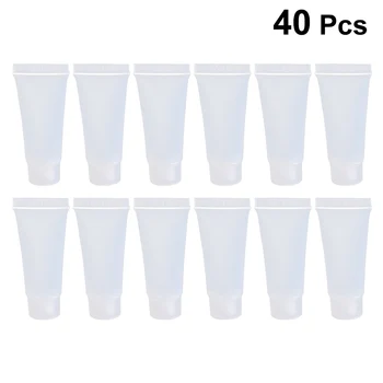

40pcs Refillable Tubes Durable Convenient Practical Empty Bottles Storage Container Storage Bottle For Travel Outside Home