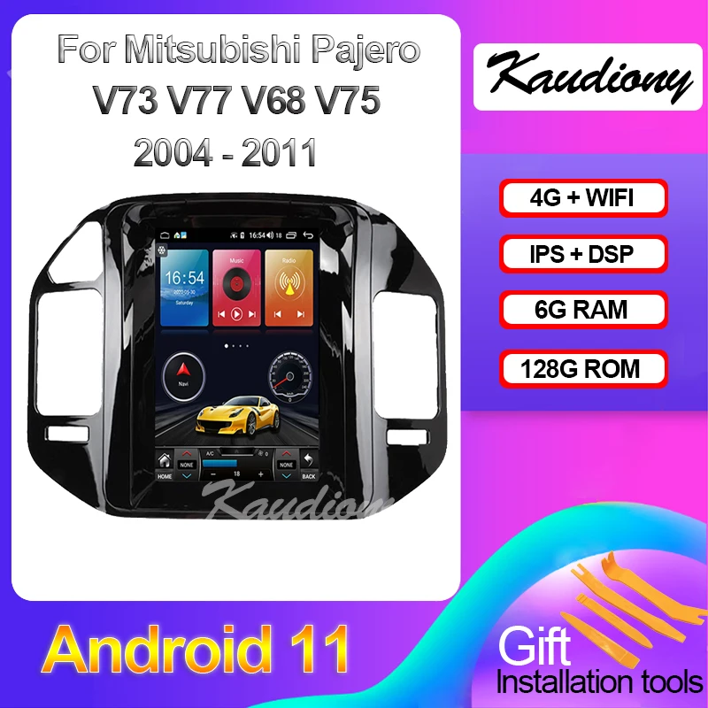 Kaudiony 10 4 &quotAndroid 11 для Mitsubishi Pajero V73 V77 V68 V75 автомобильный DVD мультимедийный плеер