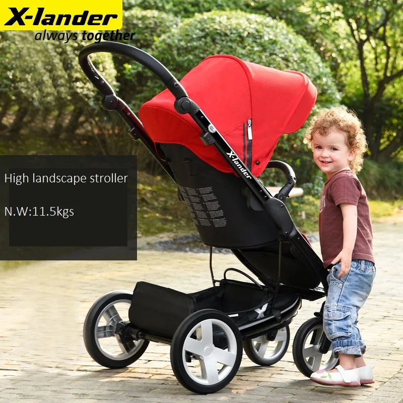 Xlander складная переносная детская коляска с высоким пейзажем, kinderwaga reversable seat L shape European En1888 детская коляска