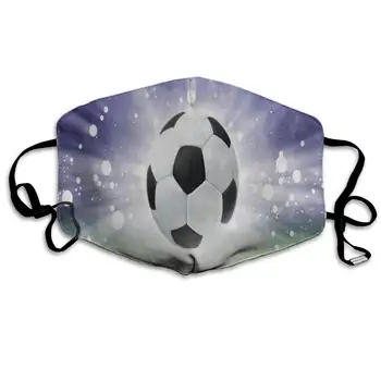 

Abstract Sport Soccer Ball Designer Dust Mouth Mask Reusable Anti-Dust Face Mask Adjustable Earloop Skin Protection