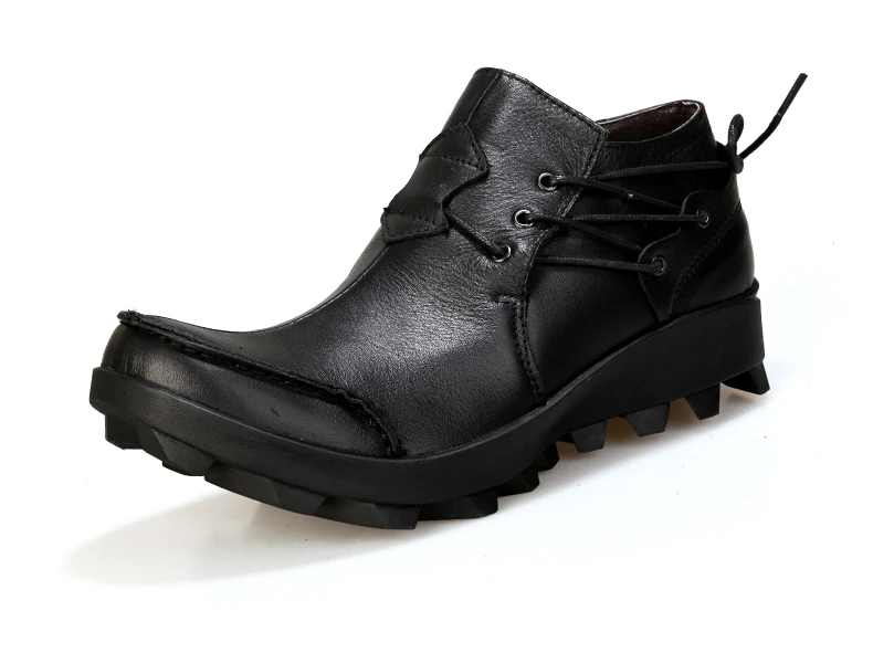 Повседневная мужская обувь из воловьей кожи в европейском и американском стиле модные ковбойские ботинки на толстой подошве мотоциклетная обувь кожаная обувь sh