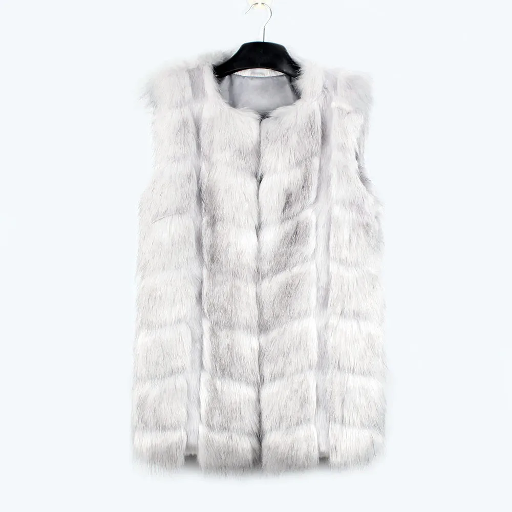 JAYCOSIN Женское пальто Модное теплое женское из искусственного меха жилетка без рукавов для девушек жилет однотонная куртка пальто Шраг верхняя одежда