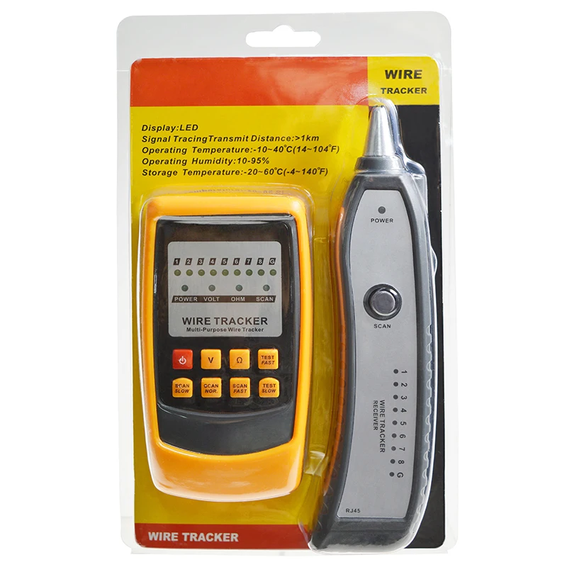 

Telephone Wire Tracker Tracer Toner Ethernet LAN Network Cable Tester Detector Line Finder Handheld Rapid Network Line Finder
