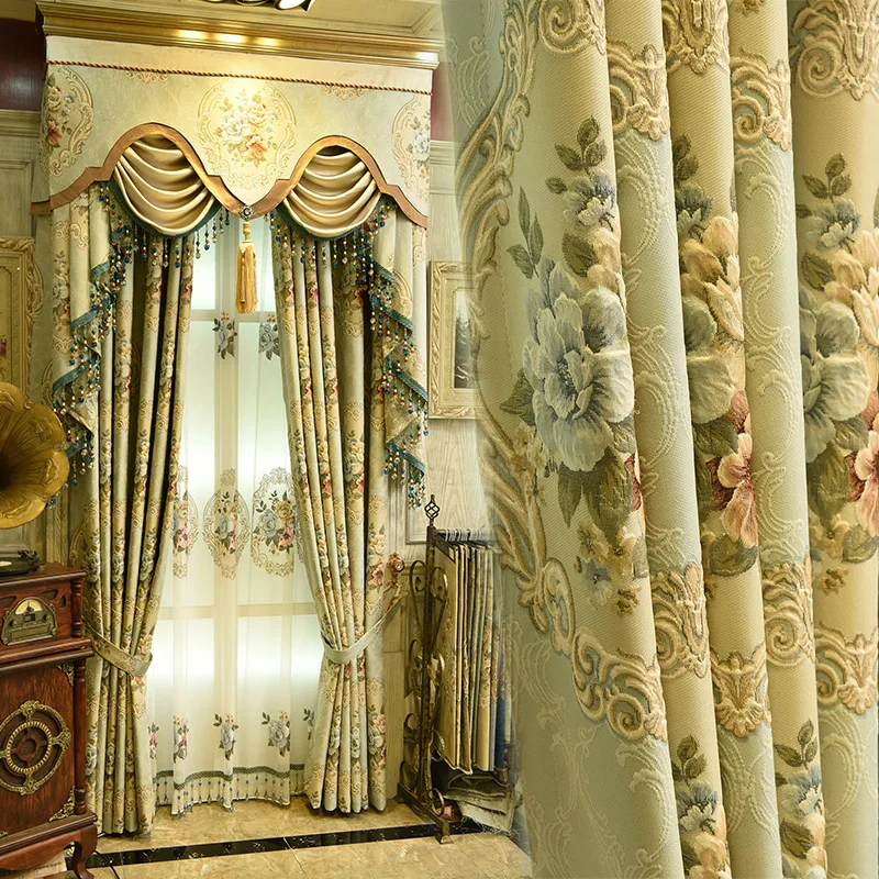 

Curtain Finished Product Customizable Living Room Bedroom Modern Minimalist Jacquard Curtain High Precision Yarn Dyed Relief Cur