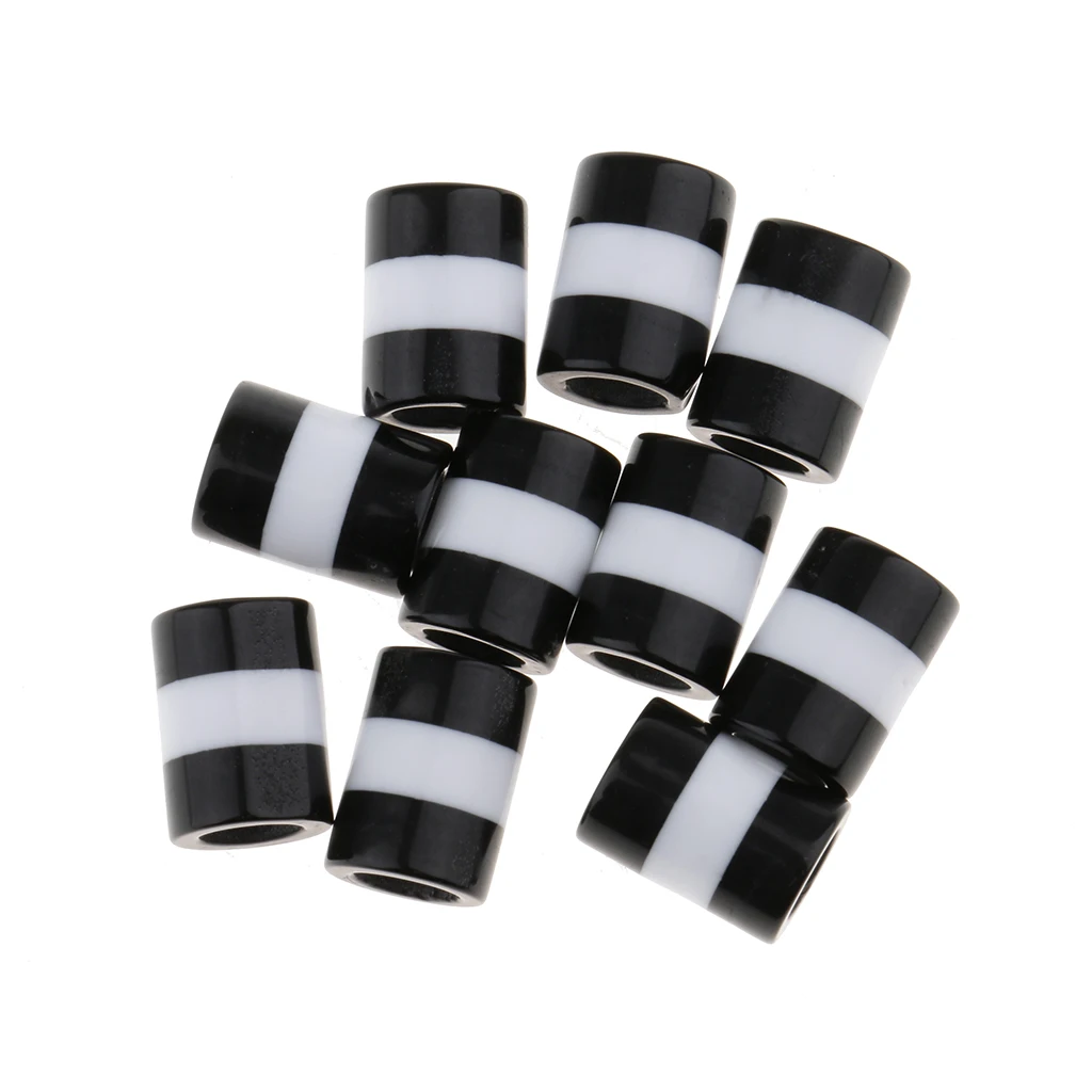 10pcs Plastic Beads Striped Resin Necklace Jewelry Beads Hair Decoration Supplies