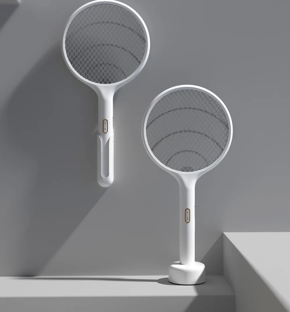 Qualitell 2in1 Electric Mosquito Swatter Dispeller Mosquito Killer Lamp Wall-mounted Mosquito Killing Dispeller USB Charging With Base Bracket (12)