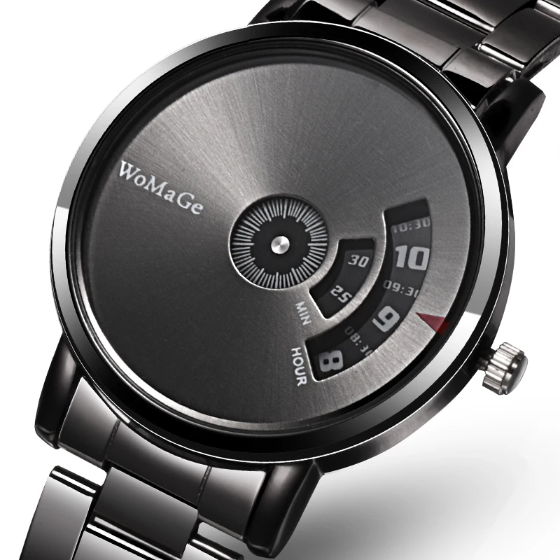 Turntable Fashion Luxury Stainless Steel Men's Watch