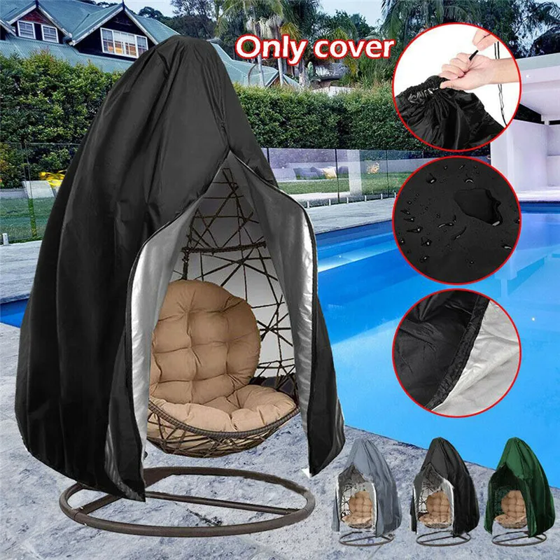 Waterproof Patio Chair Cover Egg Swing Chair Dust Cover Protector With Zipper Protective Case Outdoor Garden Patio Hanging Cover|Chair Cover| - AliExpress