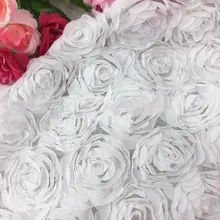 GLace 1 м/лот 3D шифон белый розовый кружева швейная ткань для женщин платье трикотажная ткань украшение TX1344