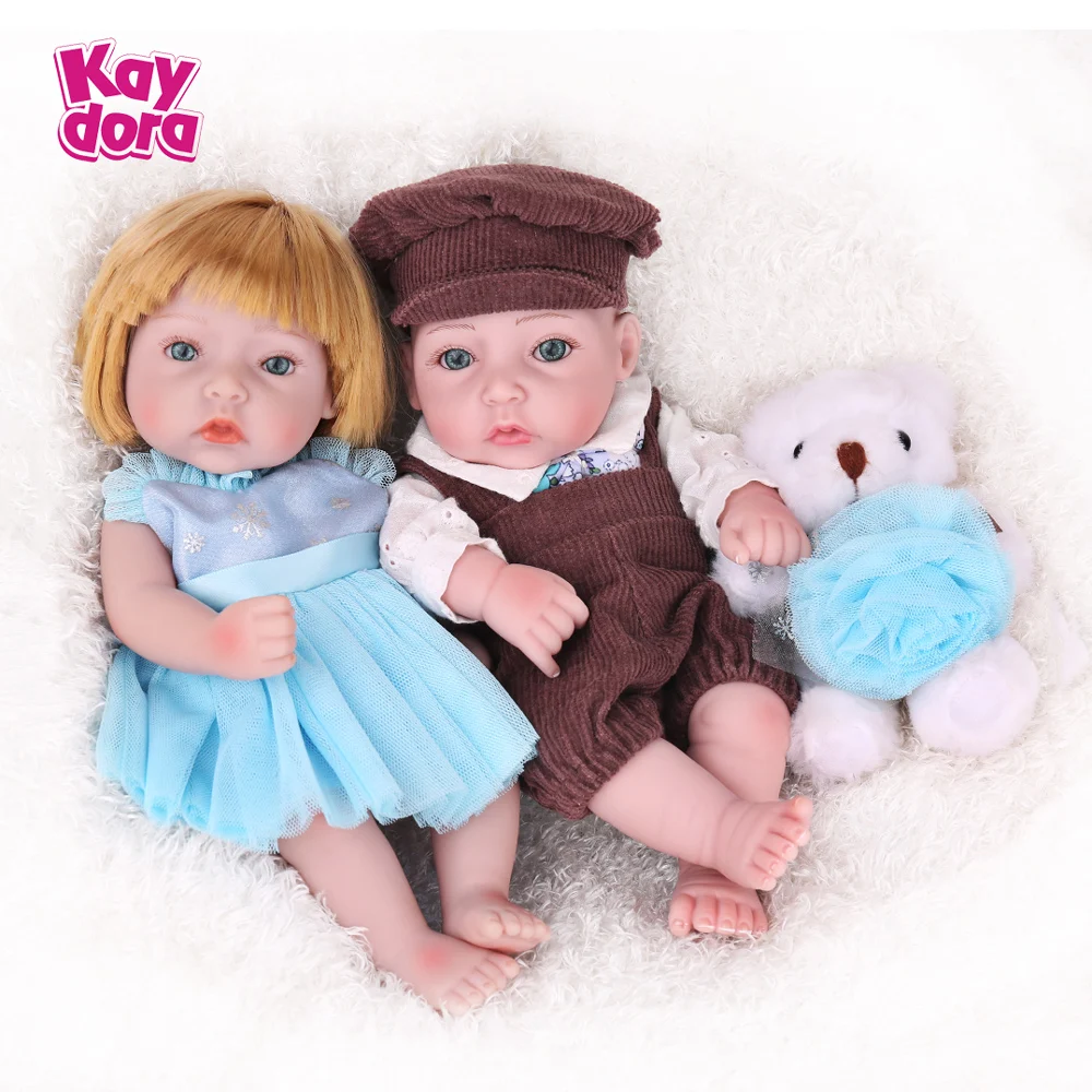 Twins водонепроницаемые Reborn Baby Dolls 10 дюймов 25 см полностью силиконовый мини живой