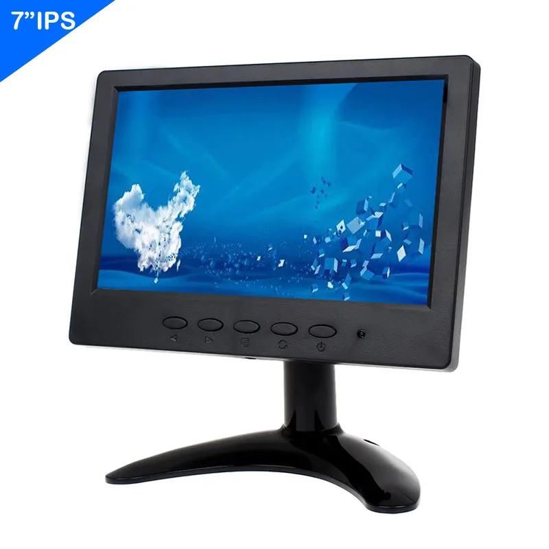 ZHIXIANDA 7 дюймов 1024x600 IPS ЖК дисплей светодиодный с HDMI VGA AV BNC Вход для автомобиля CCTV DVR