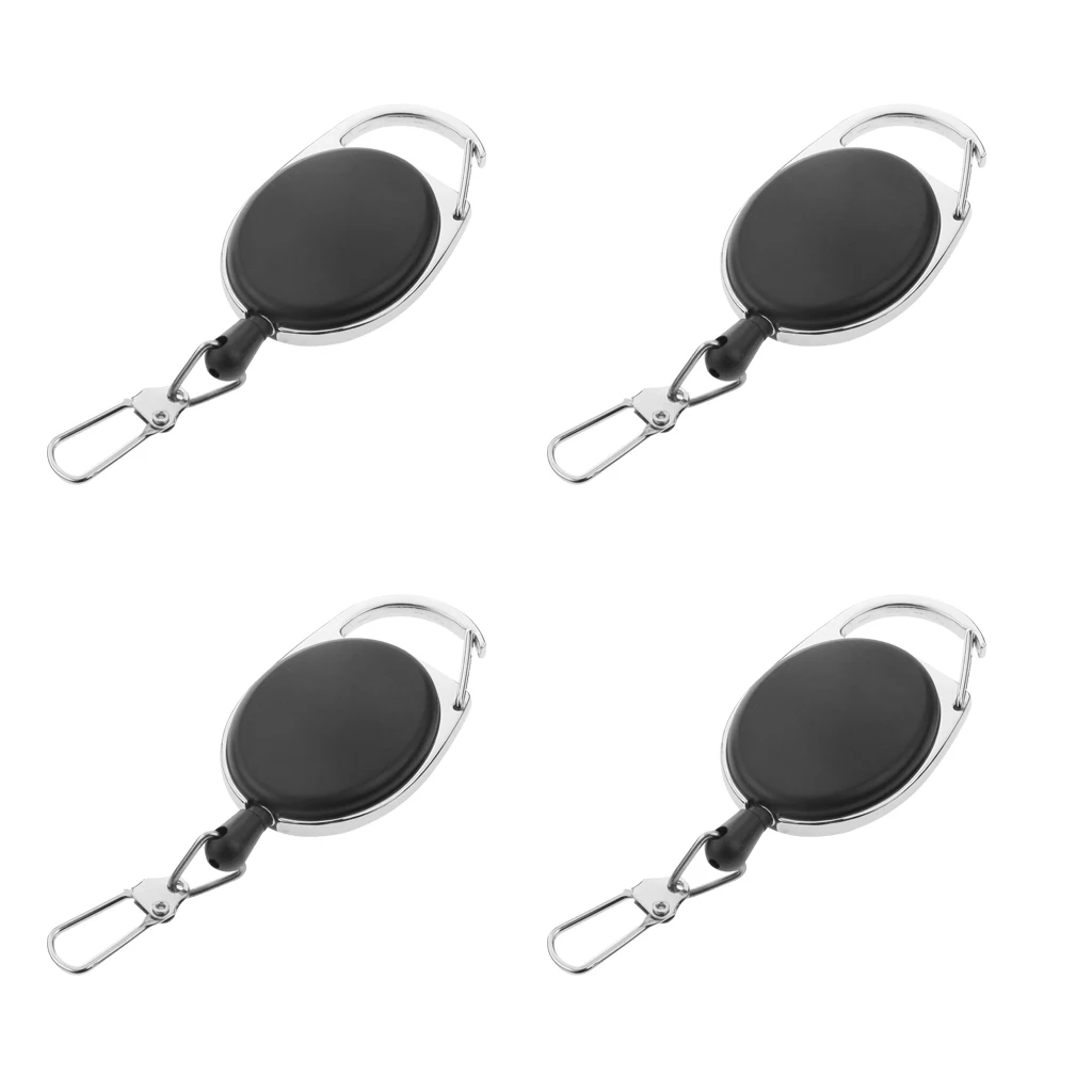 4 Pieces Retractable Key Chains Extendable Metal Wire 60cm Keychain Clip Pull Key Ring Fashion Jewelry