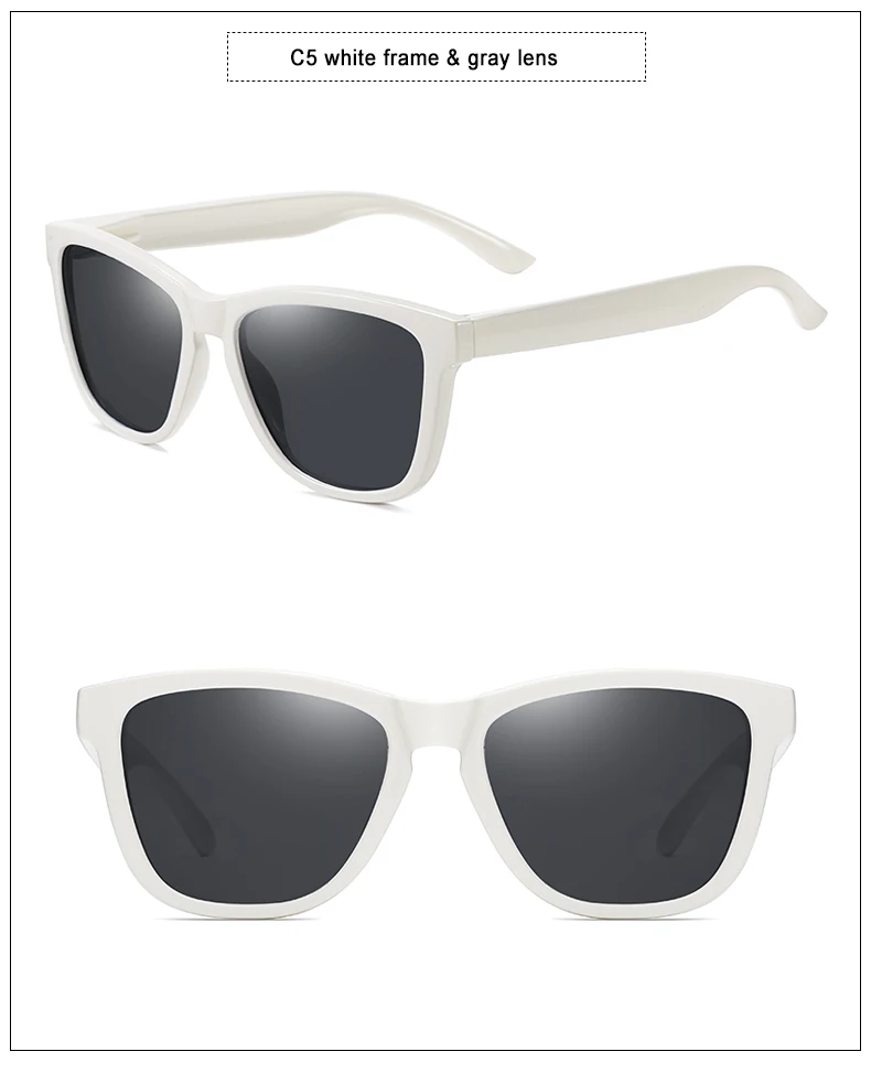 Квадратные очки солнцезащитные женские очки солнцезащитные мужские солнцезащитные очки солнечные очки ретро солнцезащитные очки женские очки водителя очки поляризационные очки для вождения линзы для глаз sunglasses - Цвет линз: white gray