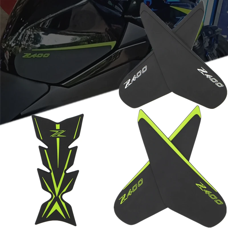 Kawasaki Z400 Tank Pad Protector Sticker Decal Z 400 Gas Fuel Knee Grip Traction Side For
