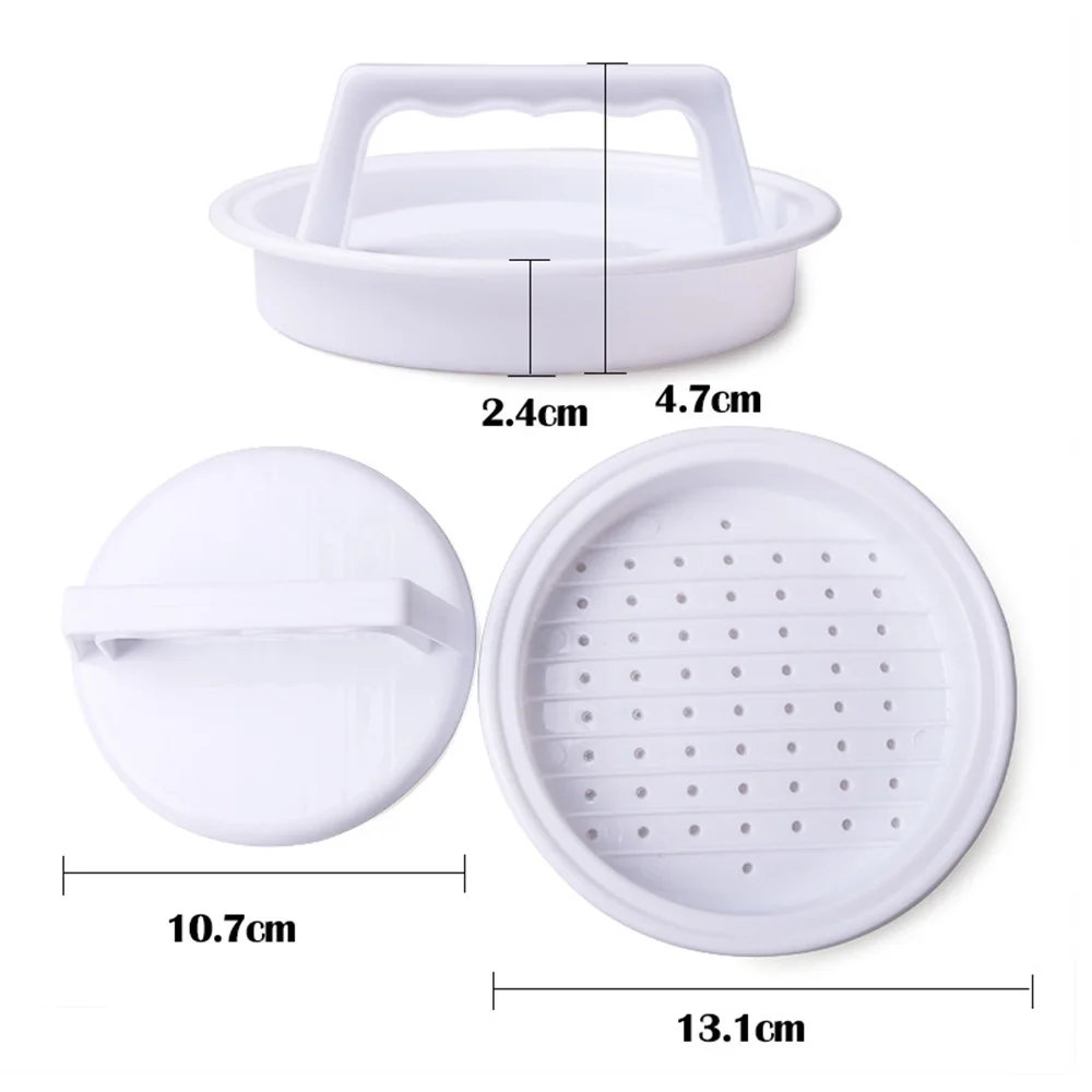 Round Plastic Burger Press Maker Mould Kitchen Accessories burger press,burger maker