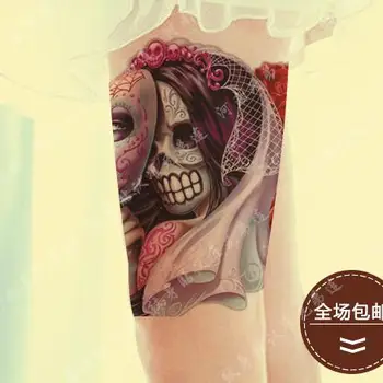 

Waterproof Temporary Tattoo Sticker large size Zombie devil bride tatto stickers flash tatoo fake tattoos for women