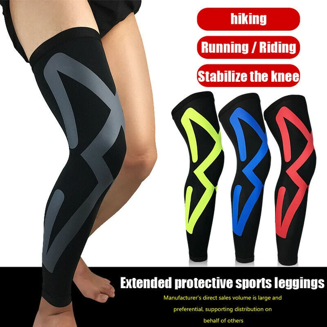 Leg Sleeve Stretchy Knee Support Tights Varicose Veins Knee Brace  Compression Long Socks Men Women Sports