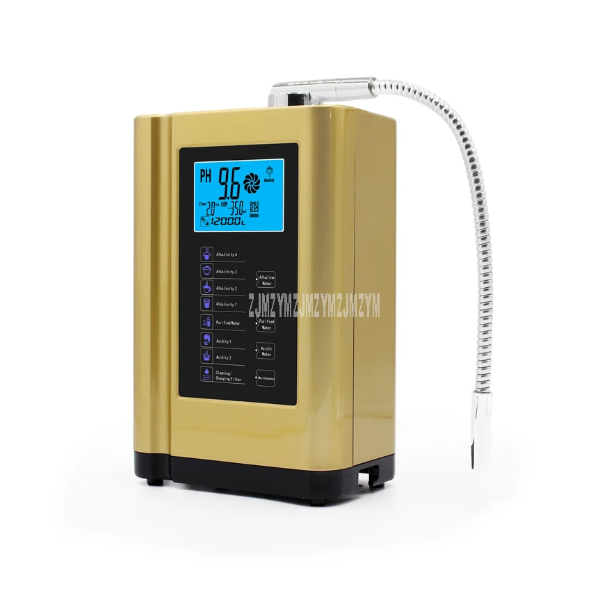 Ионизатор щелочной воды, машина, очиститель pH 3,5-10,5 щелочной кислоты до 500мВ, сенсорный ЖК-экран, фильтр для воды, ионизация