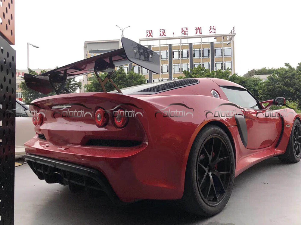 Для Lotus Exige S со шнуровкой Реальные углеродного волокна GT гонки Style задний багажник ГТ крыльевой Интерцептор