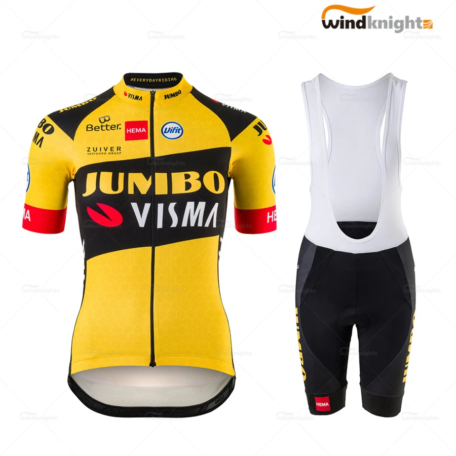 Женский велосипедный комплект из Джерси летняя одежда для команды Jumbo Visma Новая