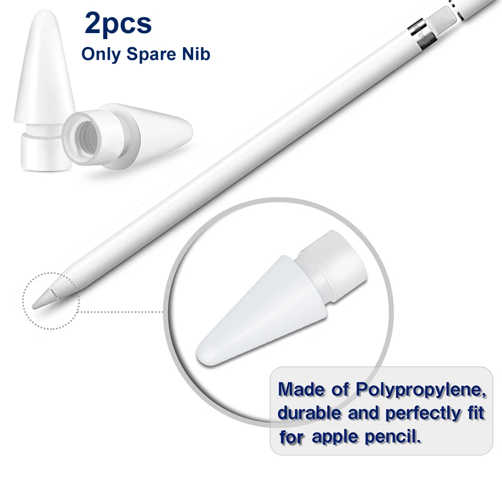 

2PCS Accessories Stylus Durable Spare Nib Pen TouchScreen Sensitive High Accuracy Tip Replacement for Apple Pro Pencil 1 2