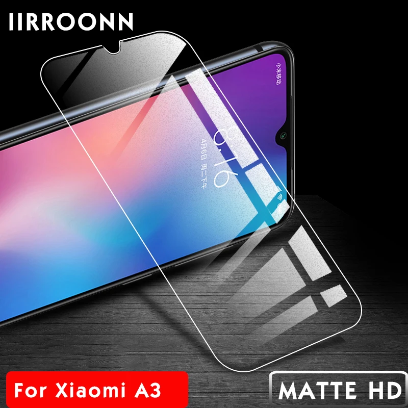 Матовый протектор экрана для Xiao mi A3 закаленное стекло для Xiaomi mi a3 защитная пленка, стекло на Xiao mi A3 анти-синий свет IIRROONN - Цвет: Matte HD