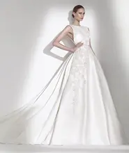 

shopping sales online casamento new appliques satin vestido de noiva Hot a-line bridal gown 2018 mother of the bride dresses