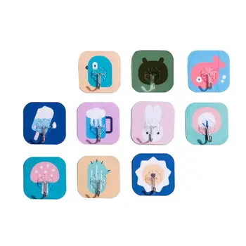 

Strong No trace Invisible Cartoon Hook Wall Kitchen Hook Creative Bathroom Nail-free Suction Cup Hook Multi-Purpose Hooks