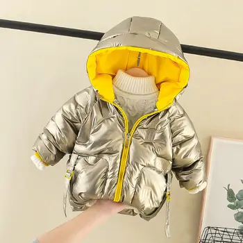 

2020 Winter Down Jacket For Boy Warm Waterproof Shiny Baby Girl Outerwear Coat 1-8 Years Kids Toddler Snowsuit Girl Parka
